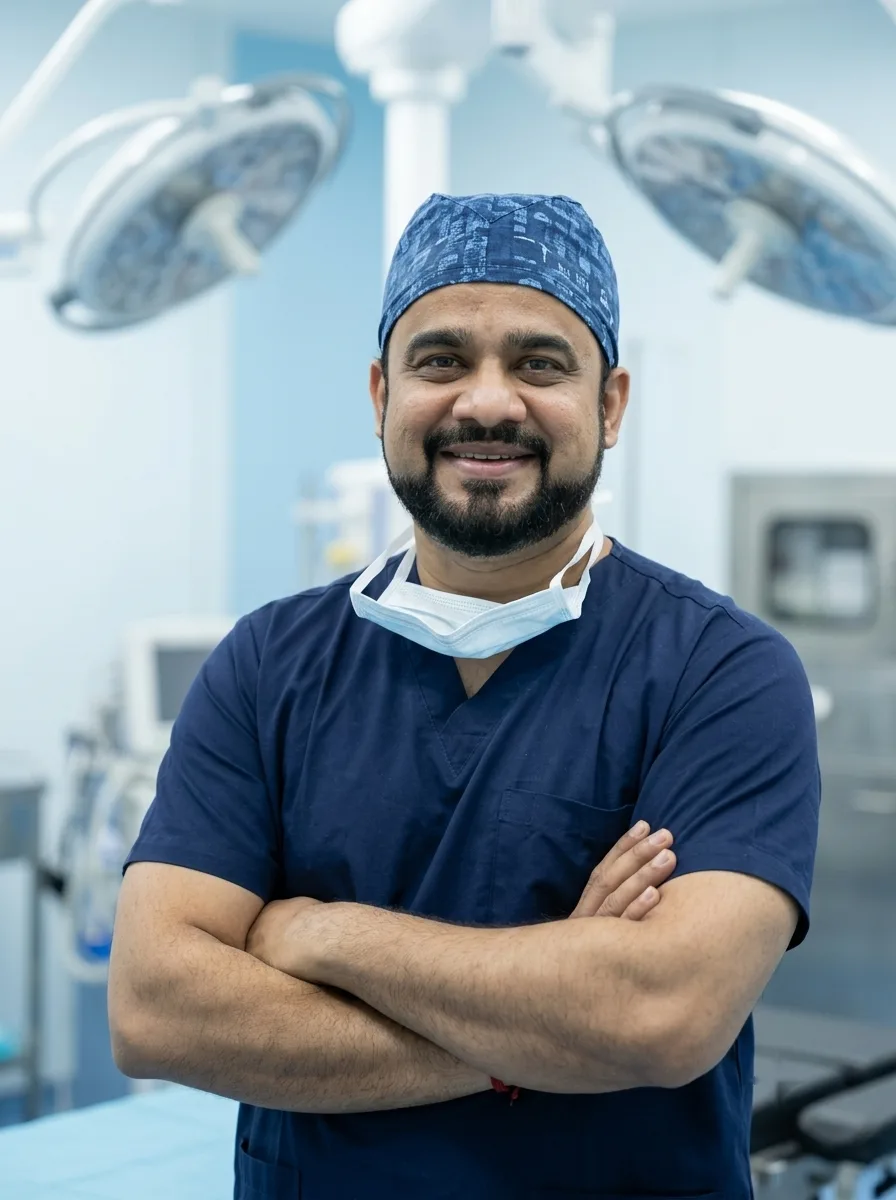 Dr. Deepak Bhaskar in the operation theatre